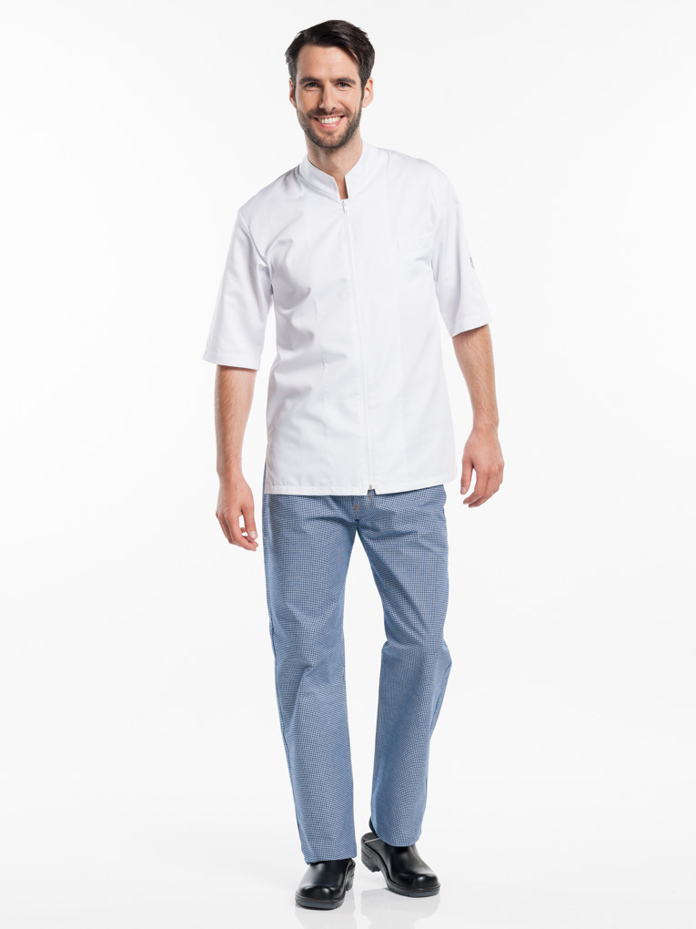 Monza White Short Sleeve Koksbuis