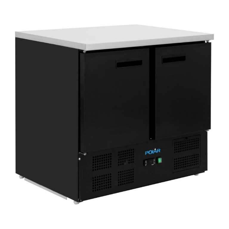 Polar G-Series Dubbele Deur Koelwerkbank Zwart 257L