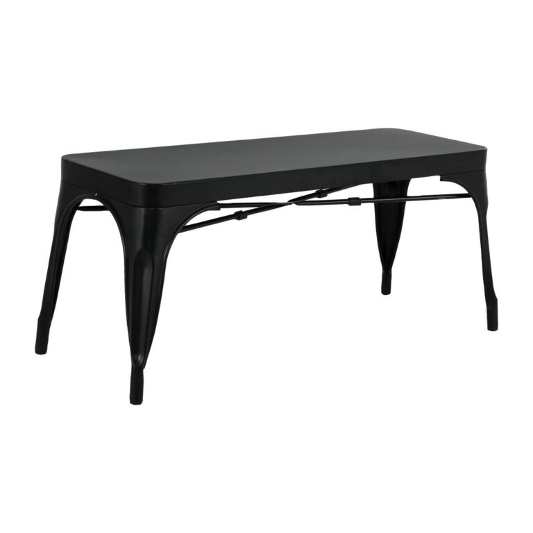 Bolero Bistro Metalen Bank Zwart 1000mm (2 stuks)