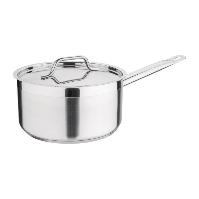 Nisbets Essentials RVS inductie steelpan 3L 20(&Oslash;)cm inclusief deksel