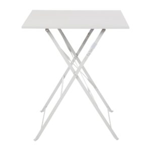 Bolero vierkante opklapbare stalen tafel grijs 60cm