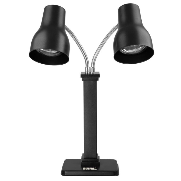 Buffalo Dubbele Warmtelamp Snijstation Mat Zwart 2x250W